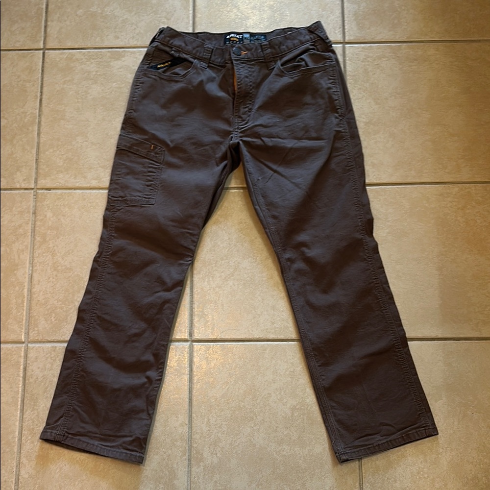 Ariat M4 Relaxed Straight Pants in Brown